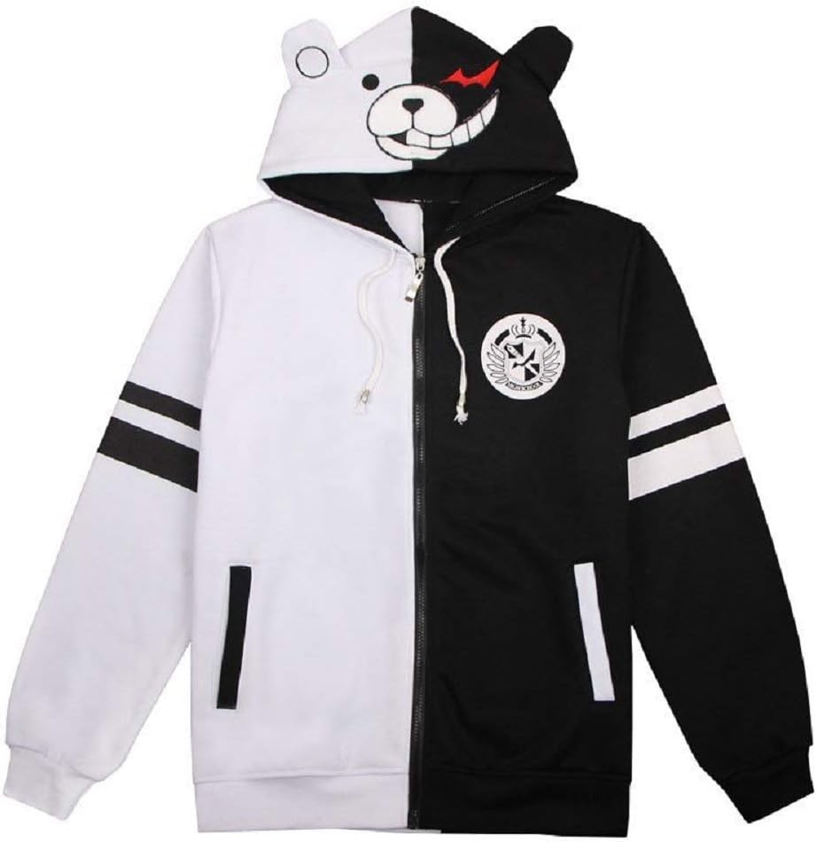 BAIMORE Anime Danganronpa Monokuma Hoodie Cosplay Long Sleeve Thick Cotton Jacket