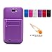 Hyperion Samsung Galaxy Note II Extended Battery HoneyComb Kickstand TPU Case Purple