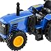 4E's Novelty Die Cast Pull-Back Monster Tractor, Pullback Farm Tractor, Pack of 3 Pullback Trucks, Huge Tractor inches, 3