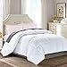 Brermer Soft Queen Goose Down Alternative Comforter, All Seasons Puffy Warm Duvet Insert with 8 Corner Tabs, Luxury Reversible Hotel Collection, 88