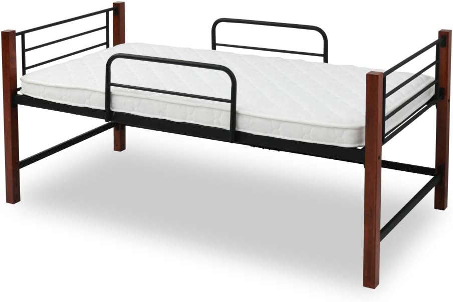 Amazon Jkプラン ロフトベッド マットレス付き シングル 天然木脚 ミドルベッド パイプベッド 安全 頑丈 高さ 96 長さ 9 ブラック Tsiri1041mlsetbkbr ベッドフレーム オンライン通販