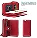 iPhone 6/6SWallet Case, HYSJY Girls Women Magnets Detachable Zipper Wallet Case iPhone 6/6S Cover PU Leather Folio Flip Holster Carrying Case Card Holder for iPhone 6 /6S 4.7