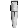 JRL GHOST Professional Cordless Hair Clipper - w/Cool Blade Technology for Men's Grooming - Rechargeable, Quiet, Up to 7500 RPM, 5HR Run Time, Equipped w/Fade Blade & Reset IQ Charging Dock (White)