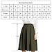 Yige Women's High Waisted A line Skirt Skater Pleated Full Midi Skirt Green US8