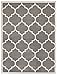 Sweet Home Stores Clifton Collection Light Grey Moroccan Trellis Design (5'3''X7') Area Rug