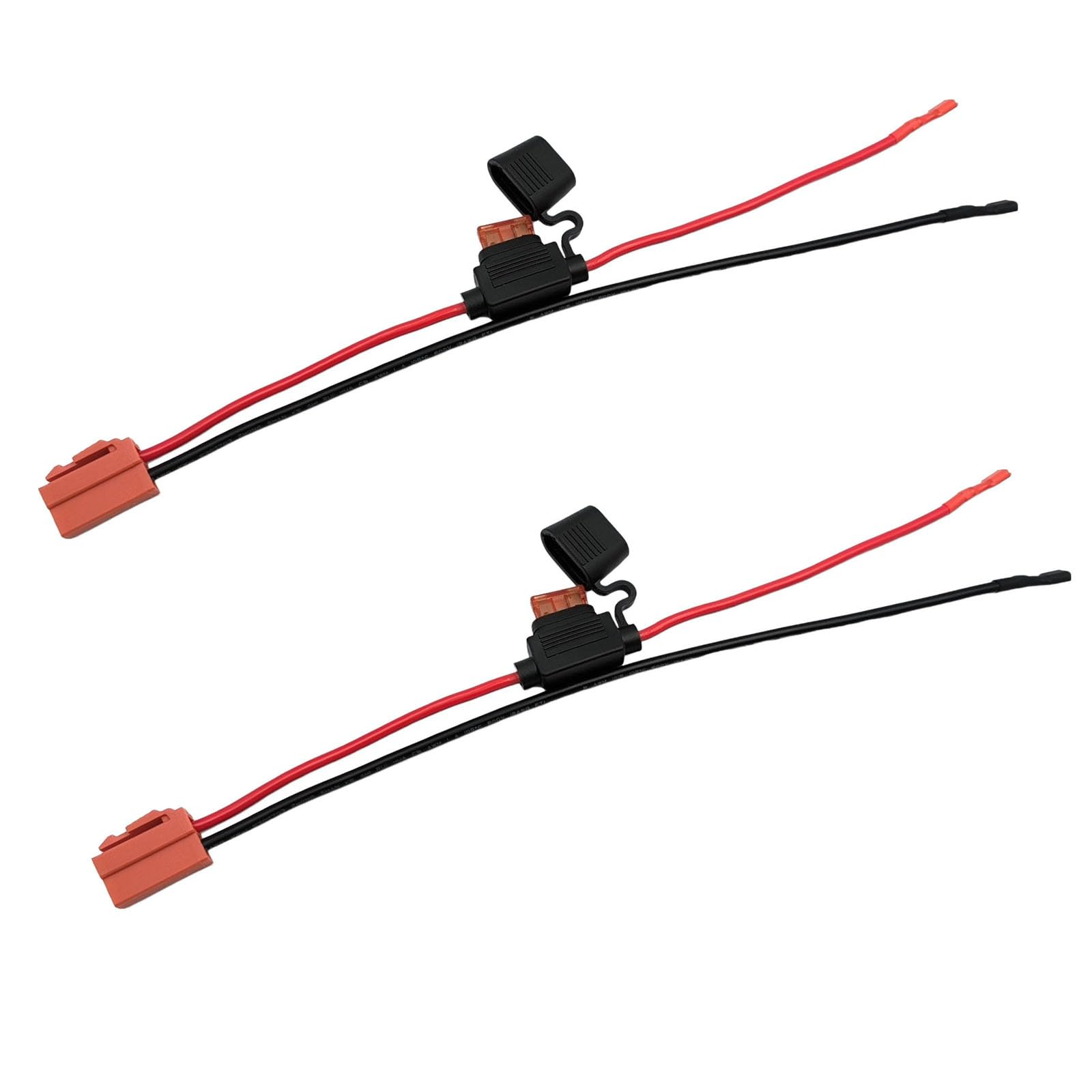 Winwill 2Pcs Red 2-Pin Battery Wire Harness Connector for 12V Ride-On Vehicle with 40A Fuse and 12 AWG Wire Cable