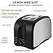 Toaster 2 Slice, CUSINAID Toasters with 2 Extra-Wide Slots, 2 Slot Toasters, Top Rated Best Prime, Stainless Steel with Pop Up Reheat Function Black