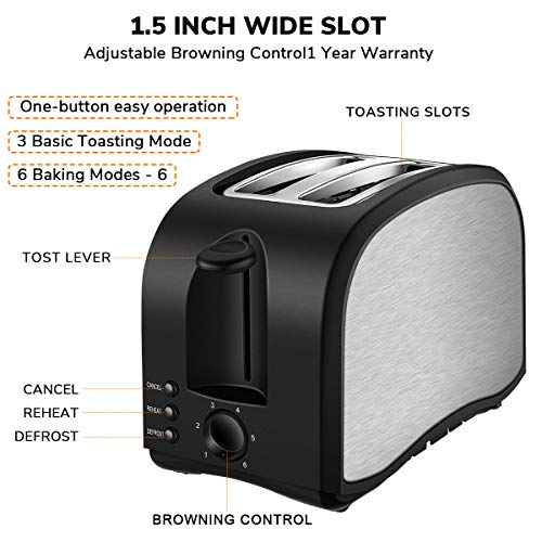 5 Toaster+CUSINAID+Defrost+Functions+Removable