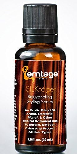 SILKTÁGE Rejuvenating Styling 100% Pure Hair Oil with Organic Camellia and Argan Oil - Treatment to Nourish, Smooth, Shine, and Tame Dry, Damaged, Frizzy Hair 1.0 Fl Oz