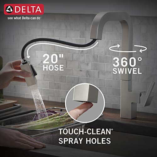 Delta Faucet Junction Brushed Nickel Kitchen Faucet, Kitchen Faucets