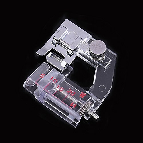 3 PCS Rolled Hem Pressure Foot Sewing Machine Presser Foot Hemmer Foot Set (1/ 2 Inch, 3/ 4 Inch, 1 Inch) And 1 PCS Snap-on Adjustable Bias Binder Foot Fit For Most Low Shank Sewing Machines, Aunifun - Thumbnail 4