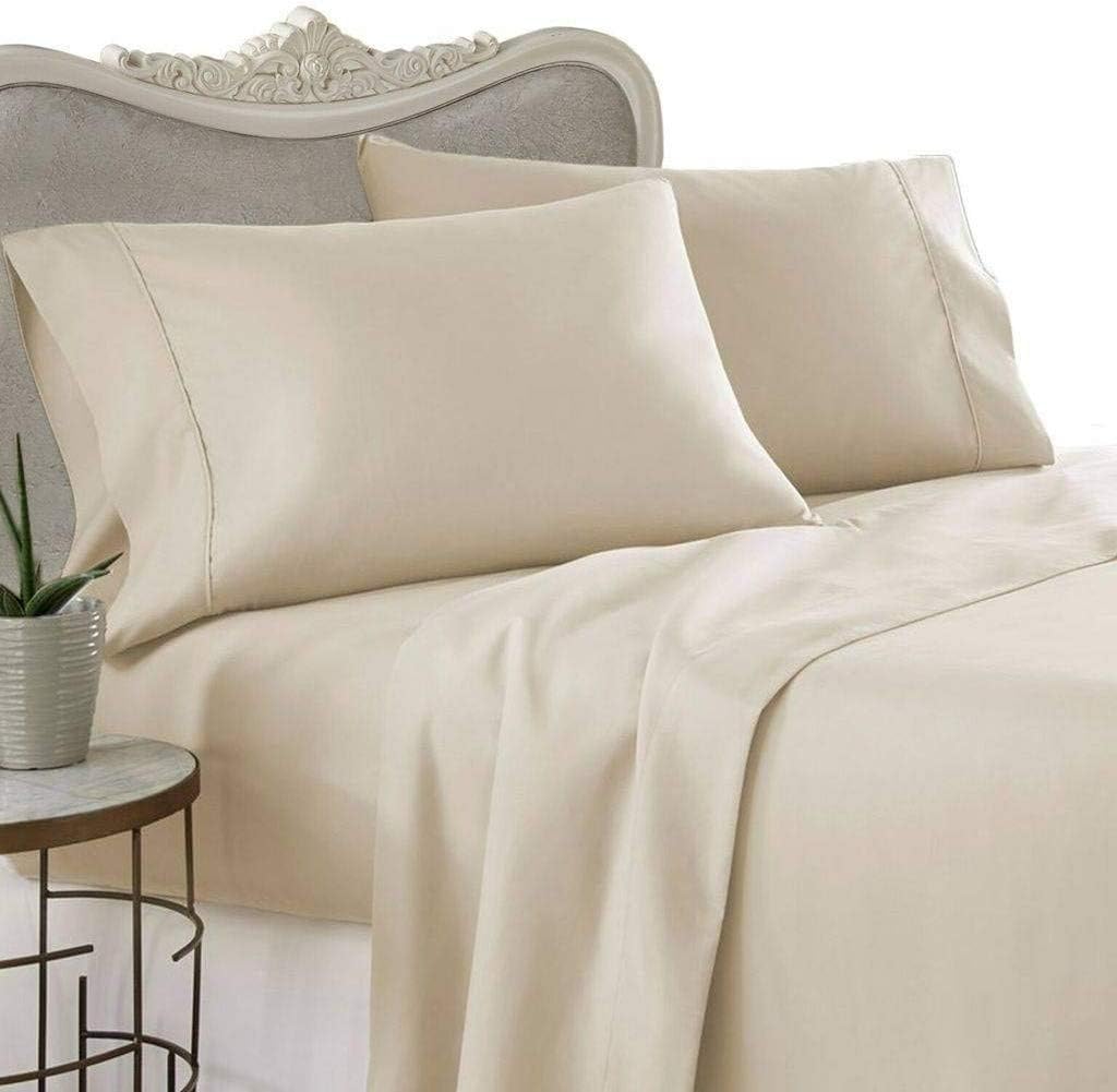 Highest Quality Superior Soft Egyptian Cotton ( Solid : Beige ) 1-PC Duvet Cover 1000-Thread-Count Solid Pattern ( Super King Size )