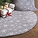 S-DEAL 48 Inches Christmas Tree Skirt Double Layers Grey and White Snow Carpet for Party Holiday Decorations Xmas Ornaments