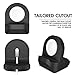 SFCCMM Compact Stand Compatible with iWatch Nightstand Mode Compatible Black Support Stand with Integrated Cable Management Slot (38mm 42mm Compatible)