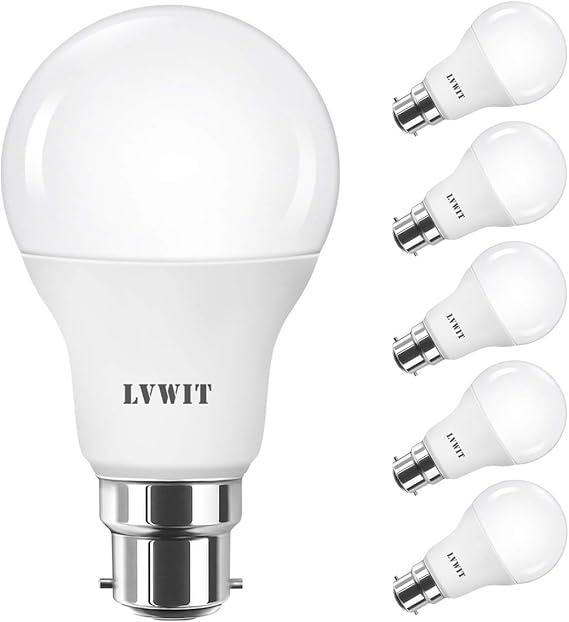 LVWIT 8.5W Ampoule LED B22 Equivalent 60W 806Lm 6500K Blanc