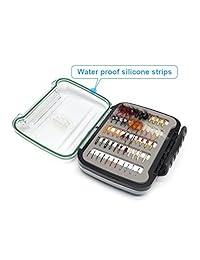 YZD Trucha Mosca Pesca Colección de moscas Moscas realistas Seca Flotadores de ninfa mojados Surtido de moscas Caja de moscas Pesca con mosca Moscas Señuelos Kits