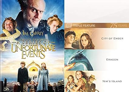 Amazon Com Modern Children Classics Movie Night Pack Lemony Snicket S A Series Of Unfortunate Events City Of Ember Eragon Nim S Island 4 Feature Film Dvd Bundle Movies Tv