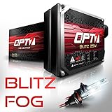 OPT7 Blitz Fog Light HID Kit 3x Brighter - 4x Longer Life - All Colors and Sizes Simple DIY Install - 2 Yr Warranty - Bulbs and Ballasts [5202 - 5K Intense White Xenon]