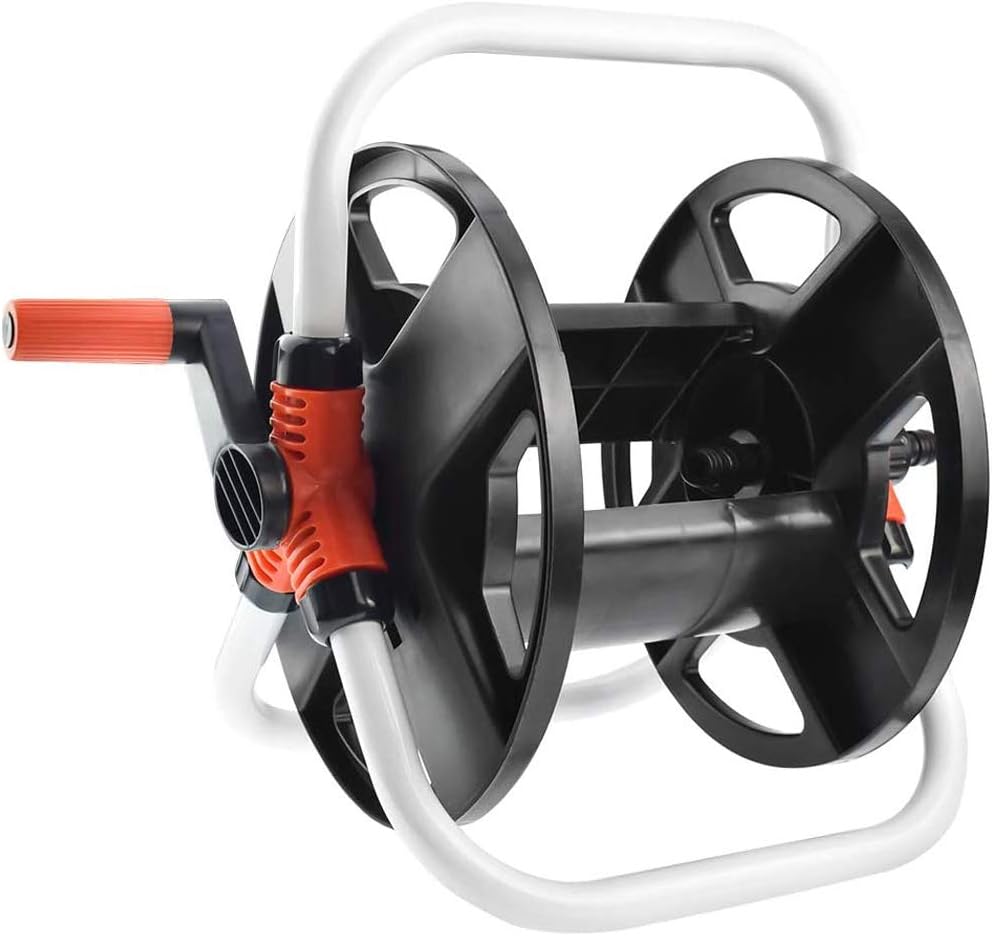 Portable Hose Reel, 1/2Inch 20M Water Pipe Storage Shelf Hose Reel, Garden Hose Cart Roll Rack