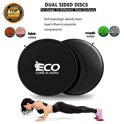 iECO-Resistance-Loop-Exercise-Bands-Gliders-Exercise-Discs-Core-Sliders-Fitness-Crossfit-Stretching-Strength-Training-Physical-Therapy-wInstruction-Guide-Carry-Bag