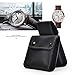 Oirlv Black Leather Travel Jewelry Pouch Watch Bracelet Storage Bag Case