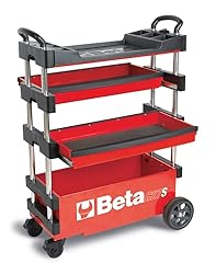 Beta C27S Red Collapsible Tool Cart, 4” Steering