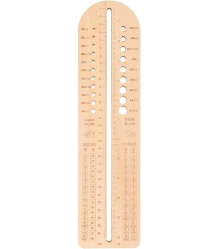 Wood Sock Ruler For Knitting & Crochet – Needle Size Gauge & Measuring Tool For Perfect Socks - View #2