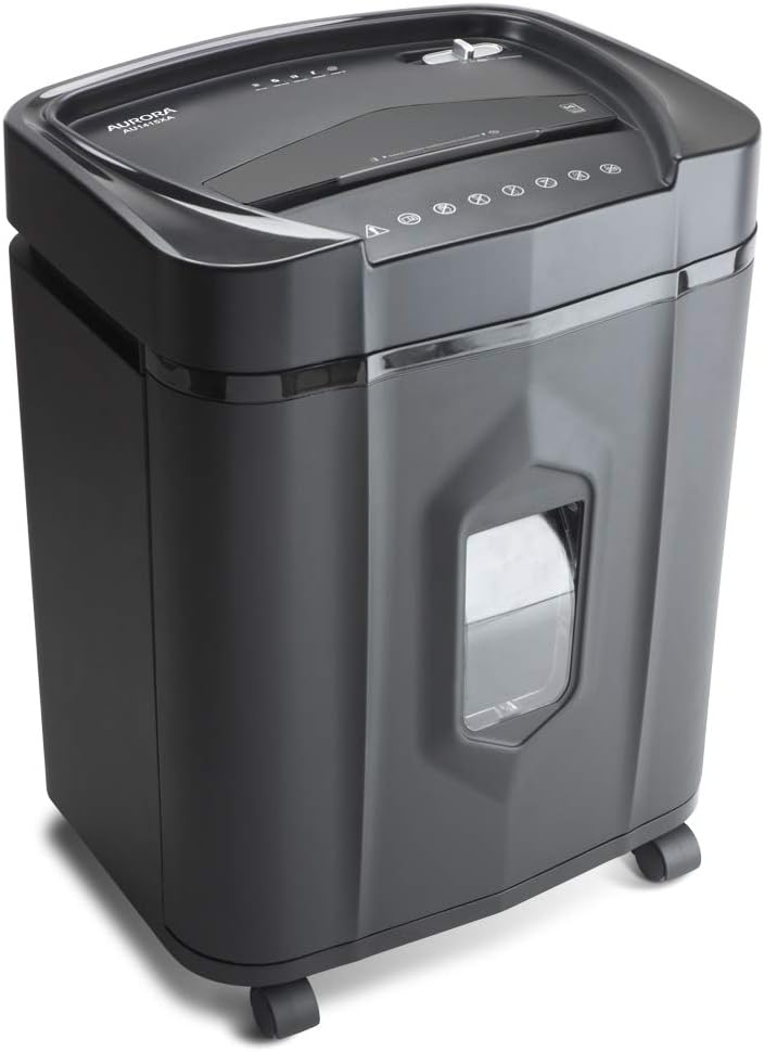 Aurora AU1415XA 14-Sheet Crosscut Paper/CD and Credit Card Shredder/ 5-Gallon pullout Basket/ 10 Minutes Continuous Run Time : Electronics