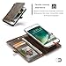 iPhone 8 Plus/ 7 Plus Case, XRPow Detachable Magnetic Leather Wallet Folio Flip Card Slim Cover for iPhone 7 Plus / 8 Plus 5.5inch with Wrist Strap Brown