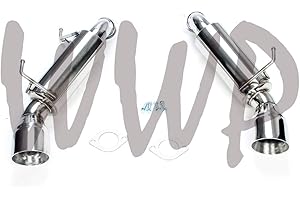 MVP AUTO PARTS Performance Stainless Steel SS409 Dual Axle Back Exhaust Muffler System Kit With 4.5" Polished Tips Compatible With 09-20 Nissan 370Z Nismo & Infiniti G37 Coupe 3.7L V6