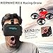 REDPAWZ R011 Micro FPV Racing Drone with 1000TVL Camera,VR Goggles, FOV 120°Wide-Angle Live Video Quadcopter, One Key Return, Headless Mode RTF Drone for Beginners and Adults, 2Pc Modular Battery