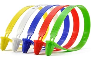 Leadseals(R) 100 White Tite-Lock Plastic Tractor Truck Door Seal Tamper Evident Security Tags Numbered Safty Disposable Locks for Trailer Logistics Shipping Transport