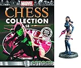 Marvel Psylocke White Pawn Chess Piece with Collector Magazine #58