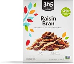 365 by Whole Foods Market, Raisin Bran Cereal, Vegan, Low-Fat, 15 Ounce