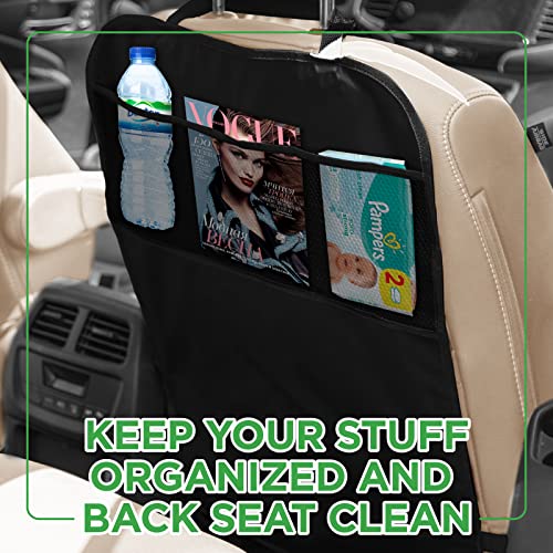 lebogner Car Seat Protector + Kick Mat Auto Seat Back Protector with 3