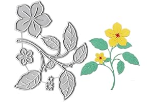 MESYGK Metal 3D Flower Leaf Die Cuts Cutting Dies Embossing Stencils Template Mould for Card Making Decoration and DIY Scrapbooking Album