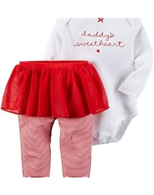 Baby Girl Valentine's Day Bodysuit & Tutu Pant Set