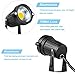 Onerbuy Bright Outdoor LED Landscape Lighting 5W COB Garden Wall Yard Path Lawn Light Lamp with Spiked Stand and Power Plug, Pack of 2 (Warm White)