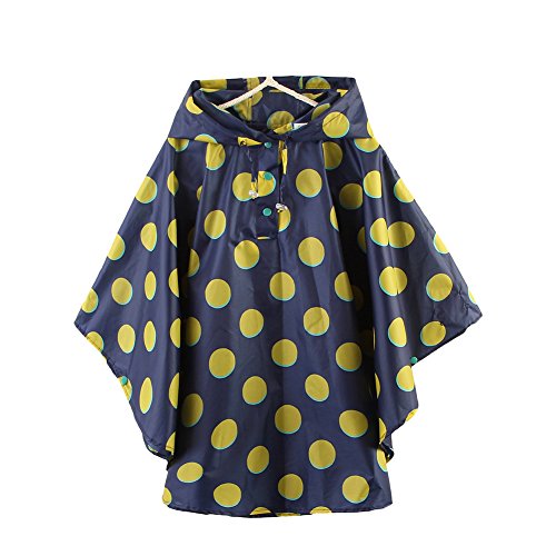 Toddler Baby Boy Girl Raincoat Dot Kid Poncho Waterproof Hooded Rainwear blue XL