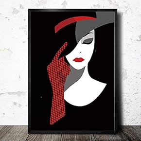 Framed Canvas Wall Art for Living Room, Bedroom Fashion Lady Canvas Prints for Home Decoration Ready to Hang - 16x24 inches