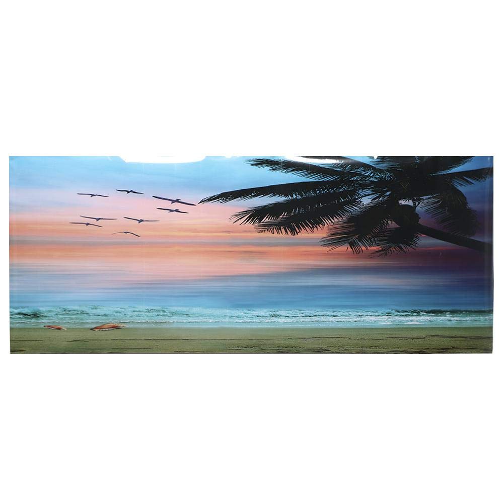 Tnfeeon Seaside Sunset Clouds Aquarium Background, PVC Adhesive Double Sided Poster Sticker Fish Tank Decoration(61x30cm)
