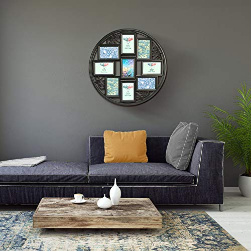 Palomzi Picture Frames 4x6 Collage 9 Openings Wall Mounting Collage Frame, Glass Front - Thumbnail 3