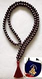 Rosewood red sandalwood 8mm handmade 108+1 beads prayer japa mala necklace -Energized yoga meditation beads jaap mala - W/Free Velvet Mala Pouch - US Seller