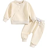Coolago Baby and Toddler Boys 2-piece Clothes Set, Infant Cotton Long Sleeve Shirt and Pants Fall Winter Outfit