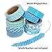 Crafty Rabbit Washi Tape Set | Blue | Repositionable Decorative Adhesive Paper Rolls for Arts and Crafts, Scrapbooking, Calendar, Planner | Set of 8