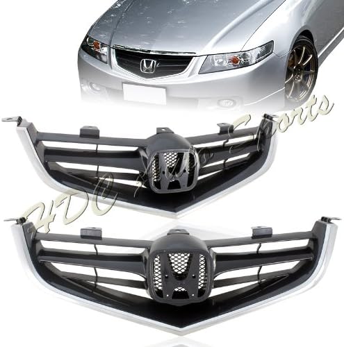 Amazon Com 2004 2005 Acura Tsx Jdm Euro R Style Front Grills Automotive