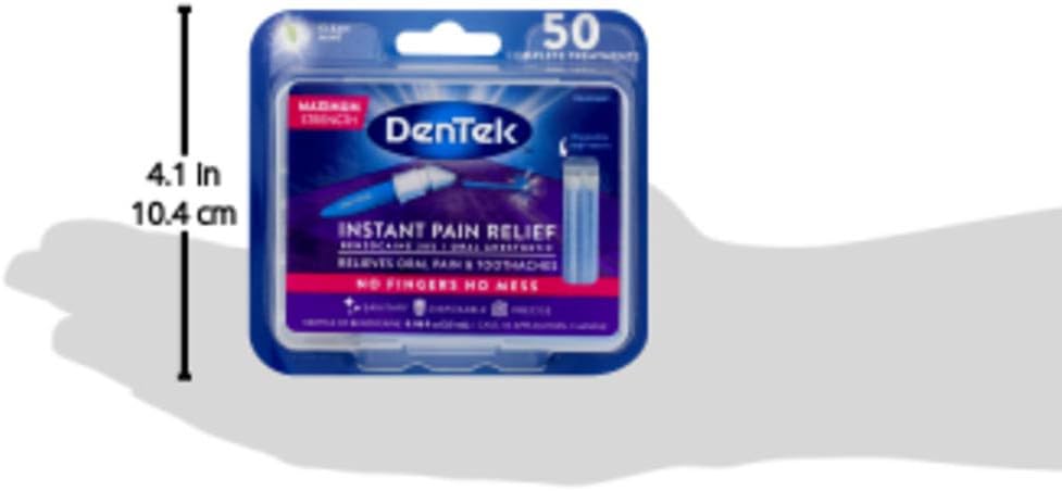 DenTek Instant Oral Pain Relief Maximum Strength Kit for Toothaches | 50 Count : Beauty