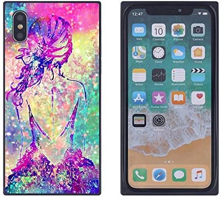 Gorgeous iPhone Xs iPhone X Case, Soft Flexible TPU Back Cover Rectangle Case Compatible with iPhone Xs iPhone X (Black)