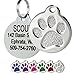 GoTags Black Steel Dog Tag, Pawsitively Lost Funny Design Personalized Pet Tags Black Steel with Cute Custom Design for Dogs and Cats, Engraved on Both Sides, Made in USA, Bone