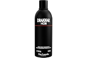 Guy Laroche Drakkar Noir, Iconic Designer Fragrance, Intense & Powerful Body Spray, Fougere Blend & Aromatic Spices, Long Lasting Mens Cologne, Day and Evening Scent
